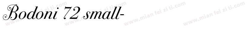 Bodoni 72 small字体转换